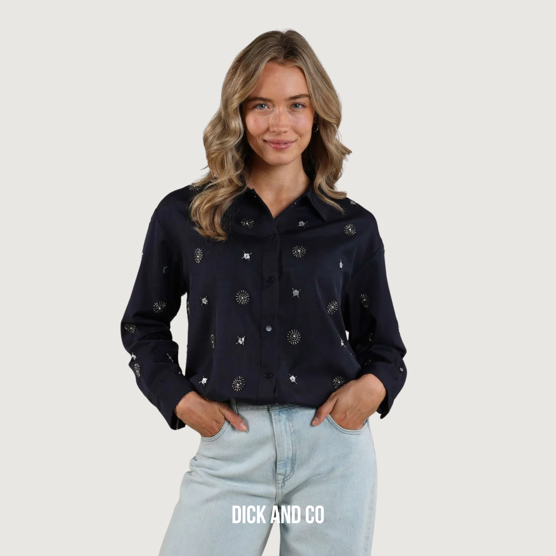 NUKUS Newport Blouse Embroidery - Tops & Blouses - Dameskleding