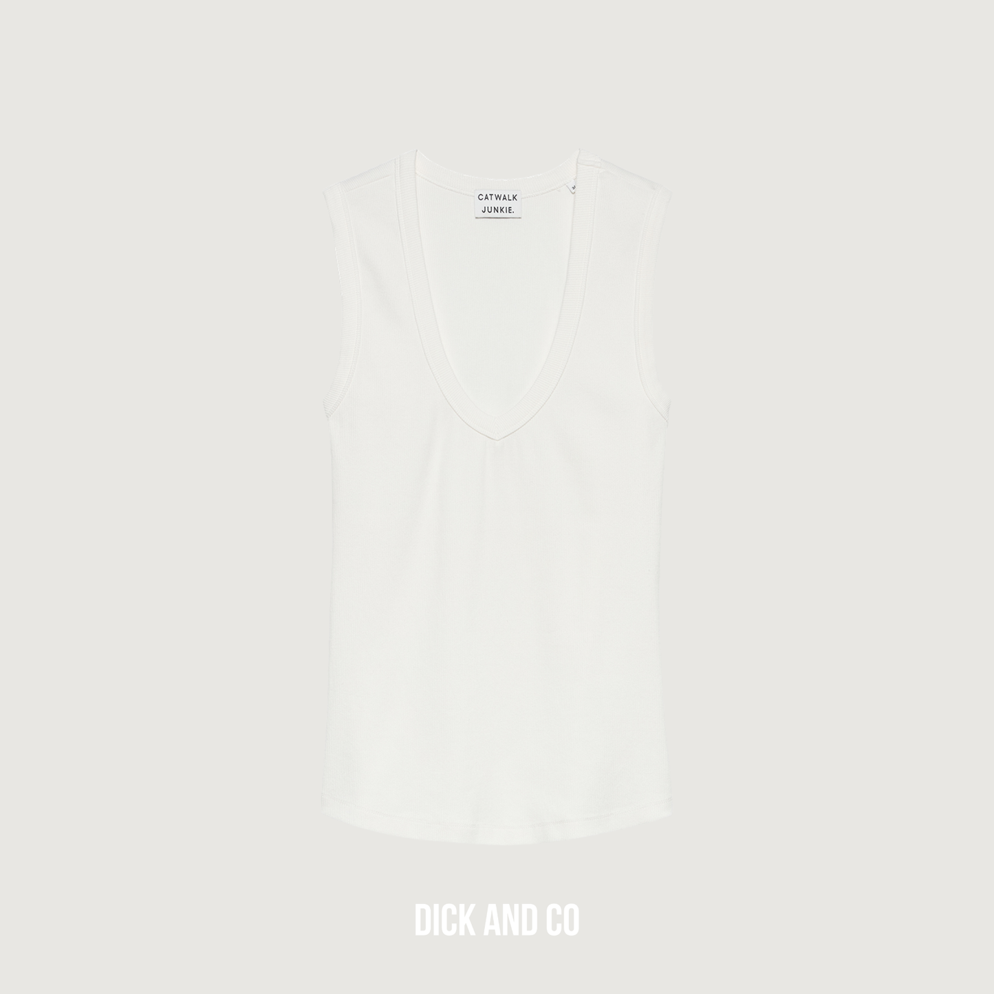 Vneck rib singlet