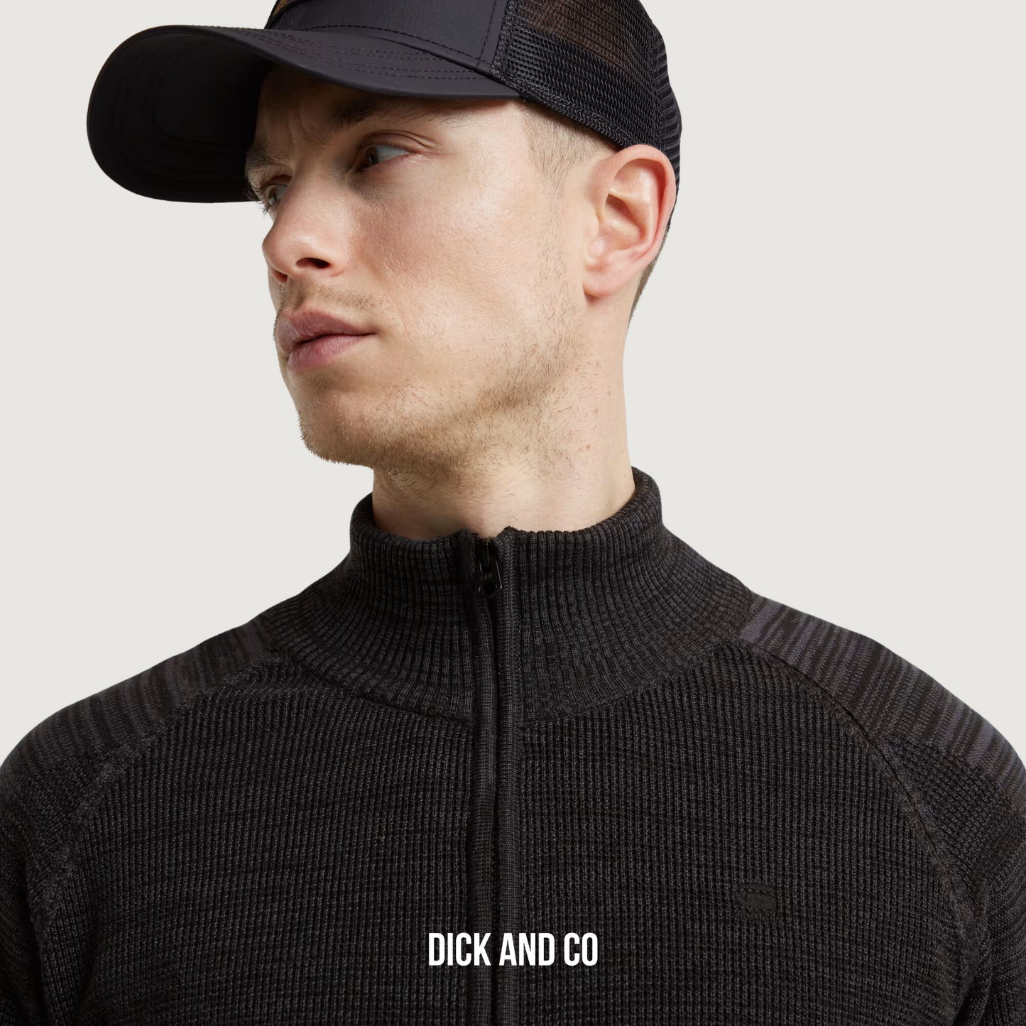 3D Gebreide Biker Trui Met Rits