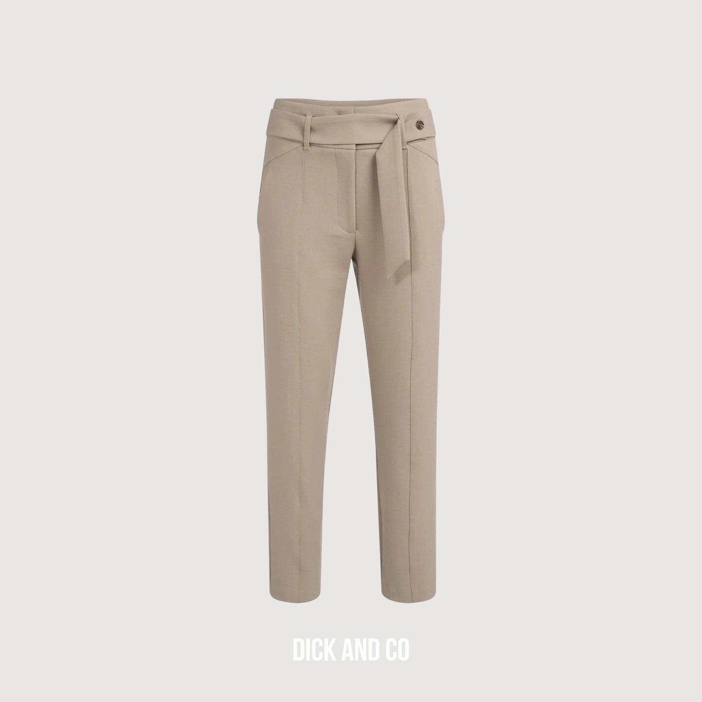 Pantalon met hoge taille en ceintuur