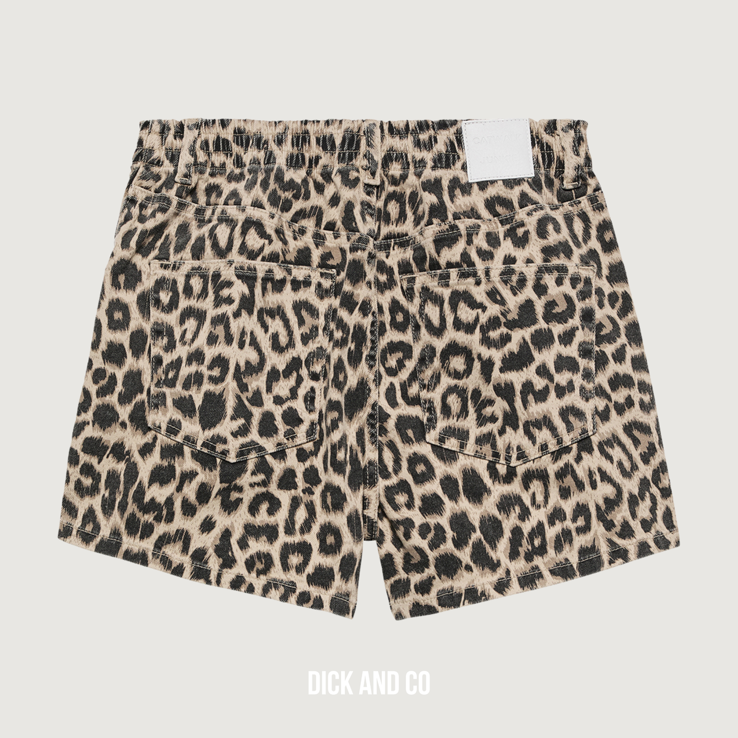 Leopard short with elastic waistband