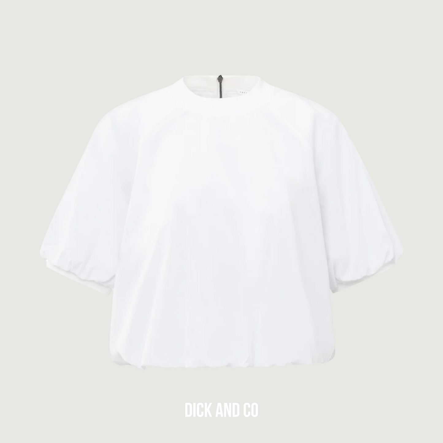 Geweven t-shirt met pofmouwen (01-701276-504)