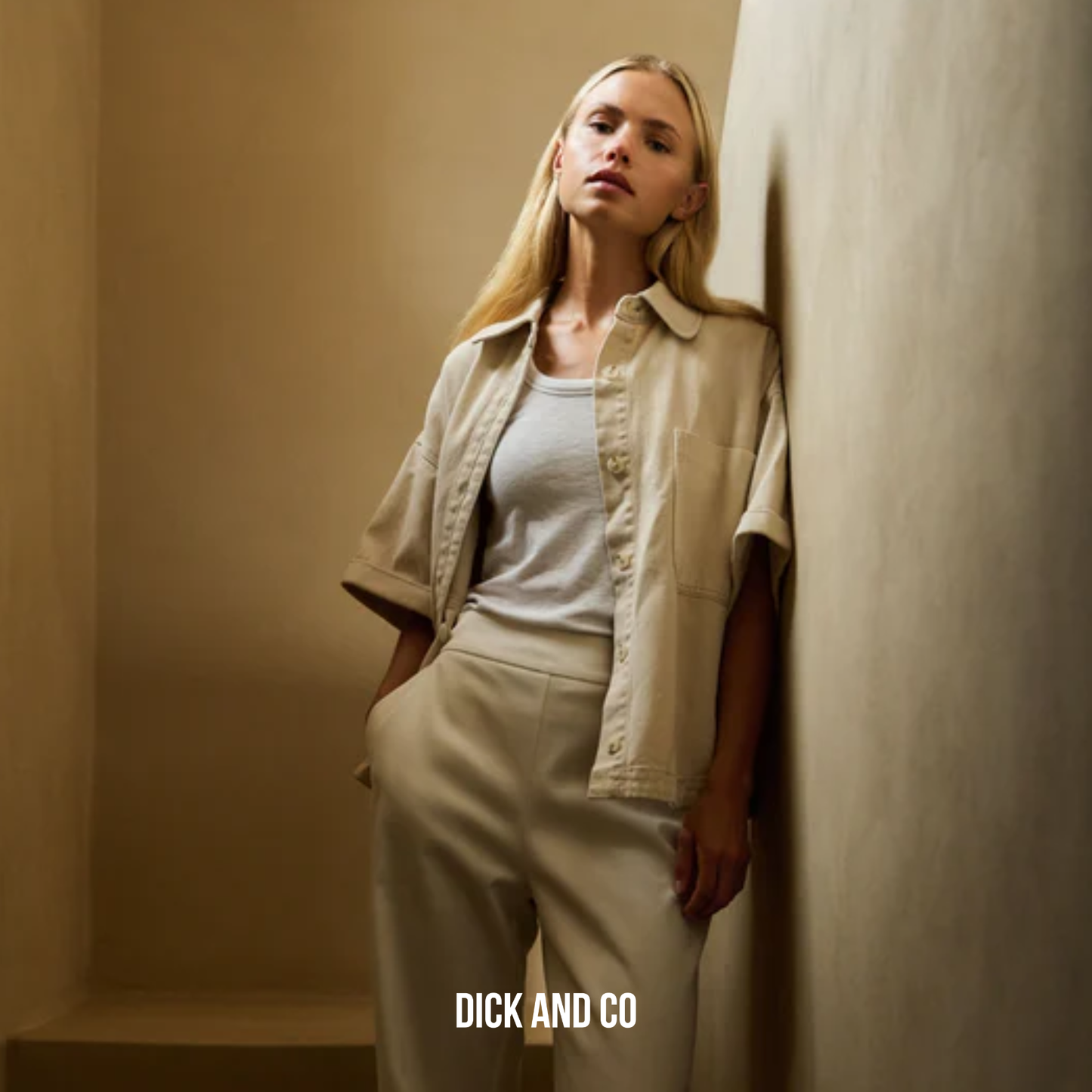 Geribd singlet met ronde hals