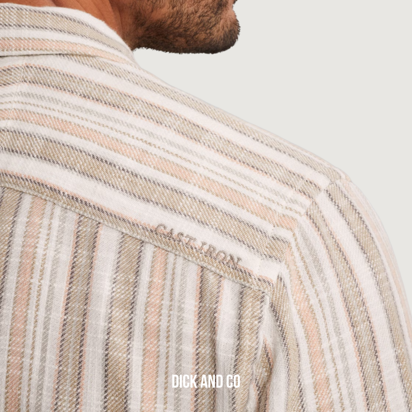 Overhemd met korte mouwen en streeppatroon