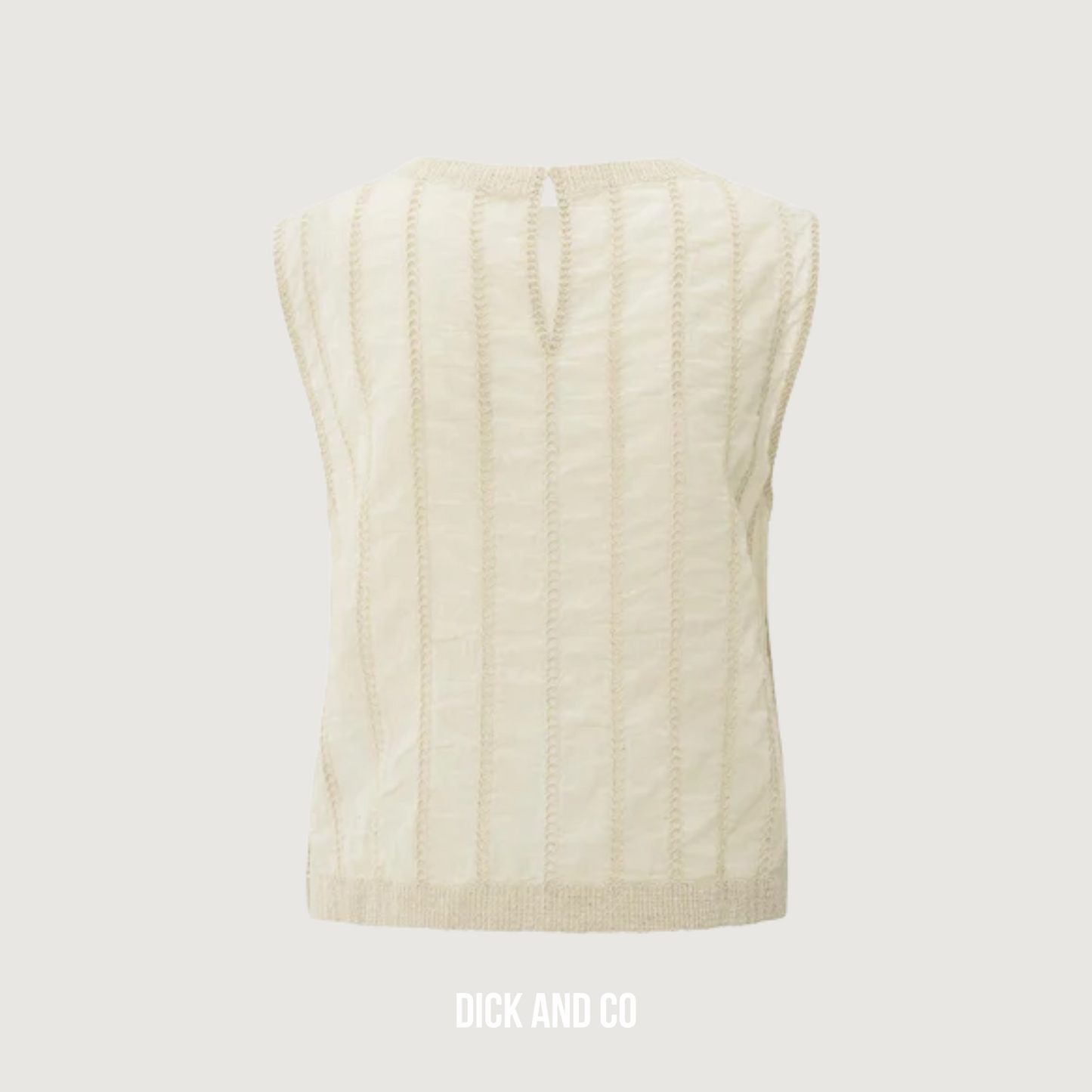 Geborduurde mouwloze top (01-701310-506)