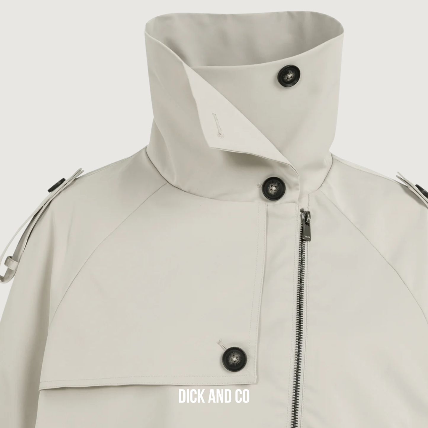 Kort bomberjack met trenchcoatdetails