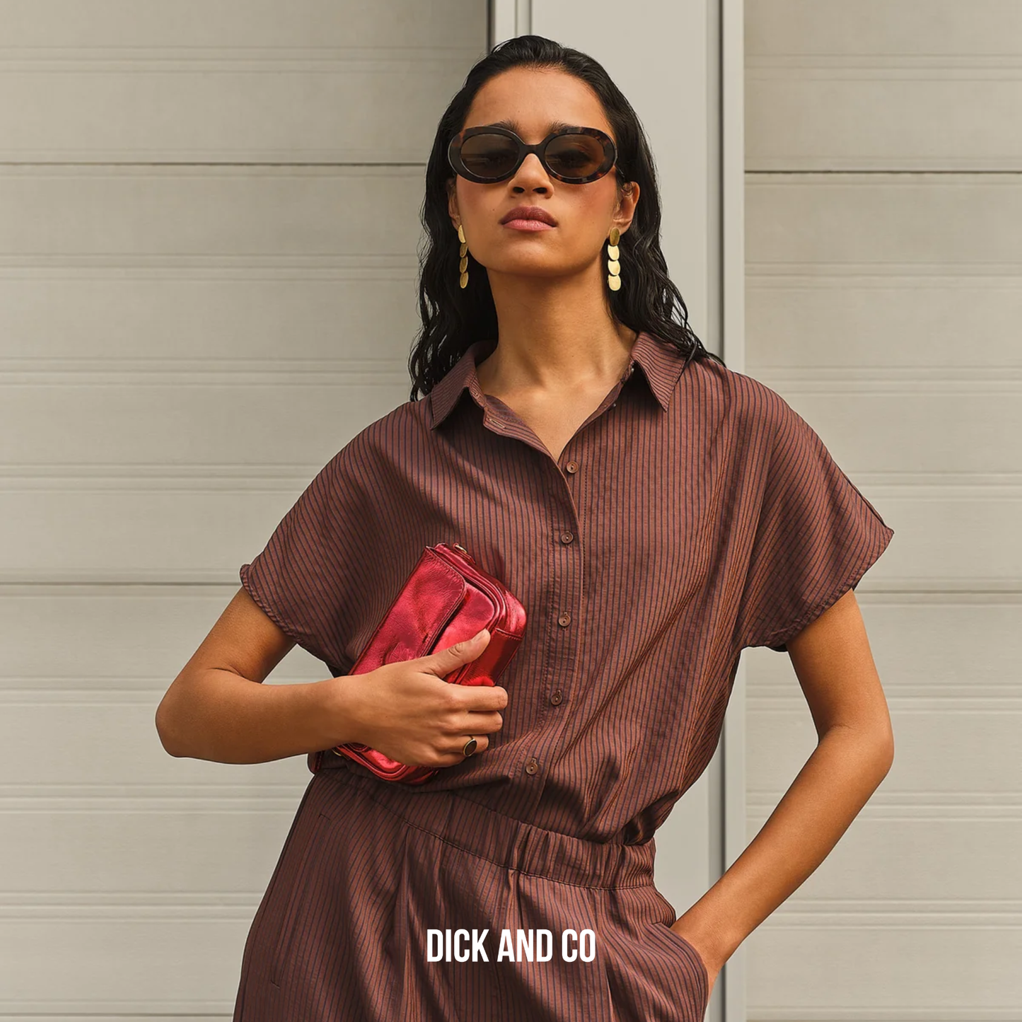 Barley Tan Stripe blouse