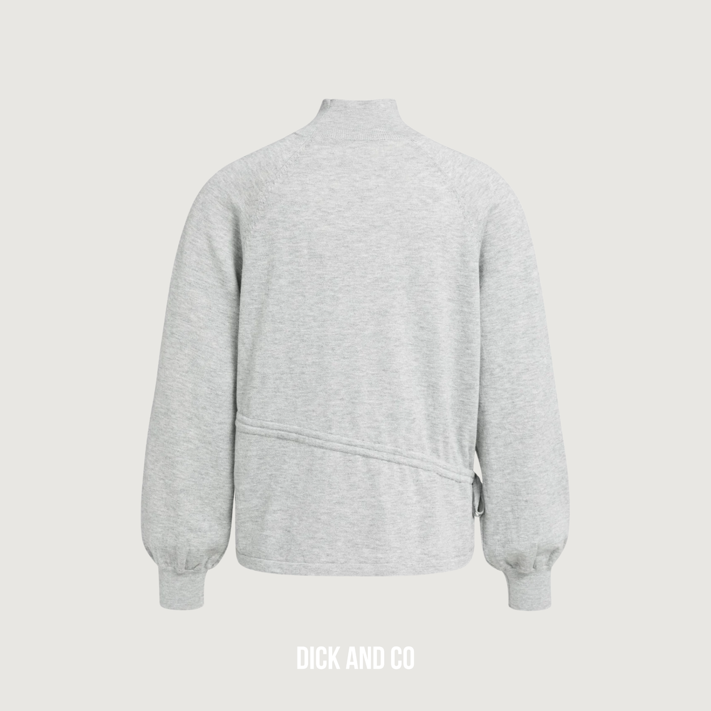 Sweater met hoge hals en taillekoord