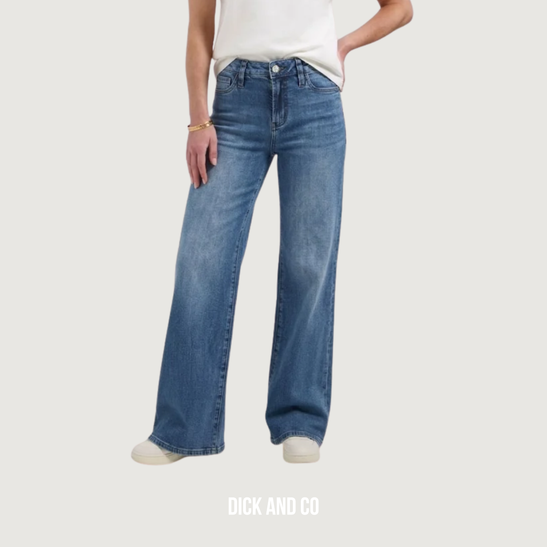 FLORÈZ Sophie Straight jeans in de kleur blauw (sea blue)