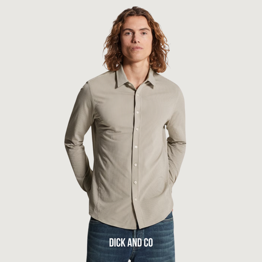 Overhemd met structuurstreep