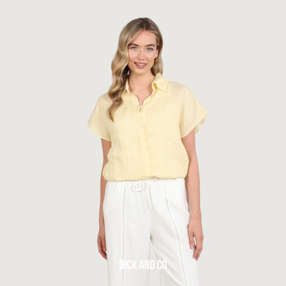 NUKUS Julietta top in de kleur geel (sun)