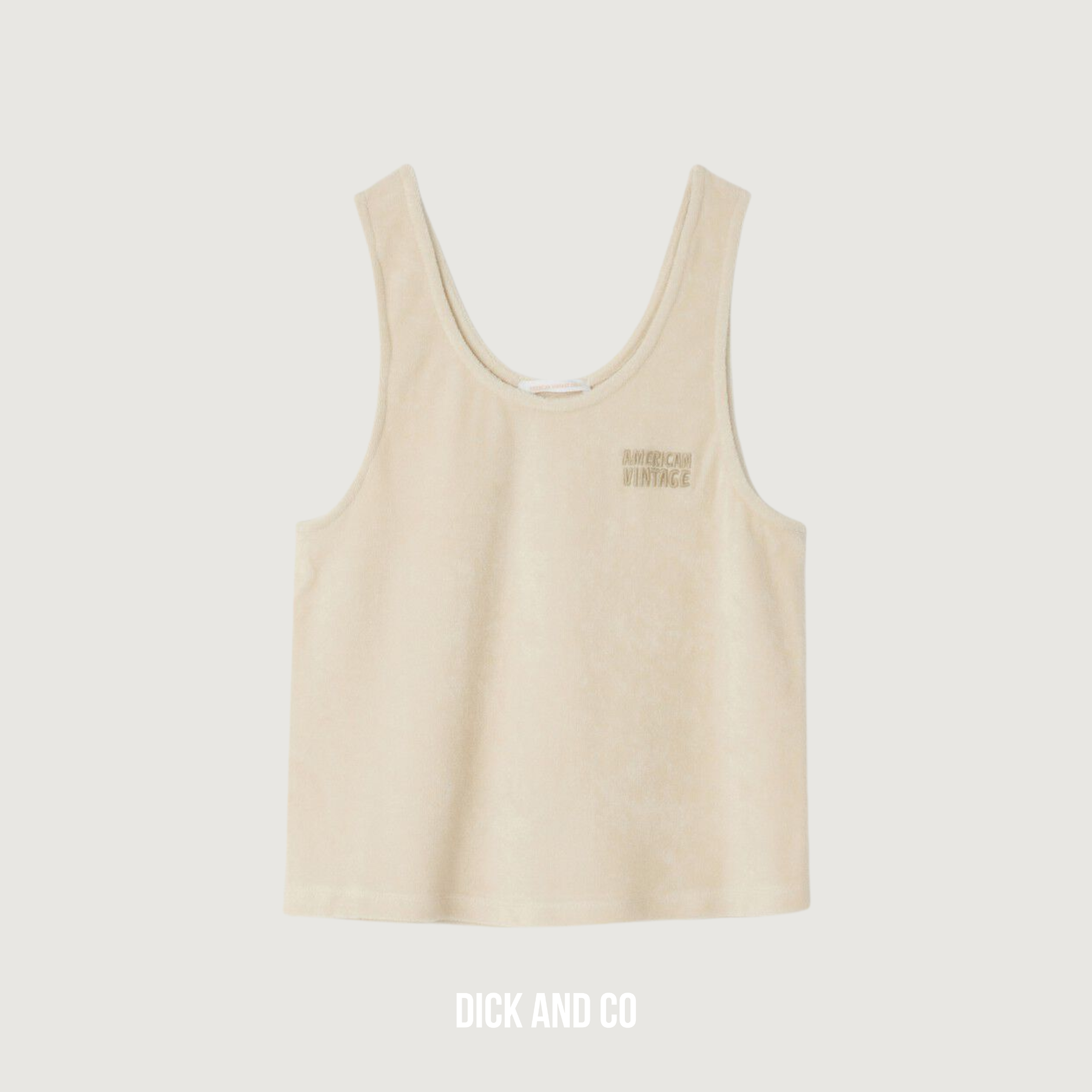 AMERICAN VINTAGE Fuxow tanktop damestanktop in de kleur beige (plag)