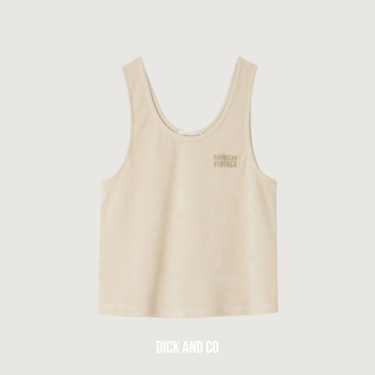 AMERICAN VINTAGE Fuxow tanktop damestanktop in de kleur beige (plag)