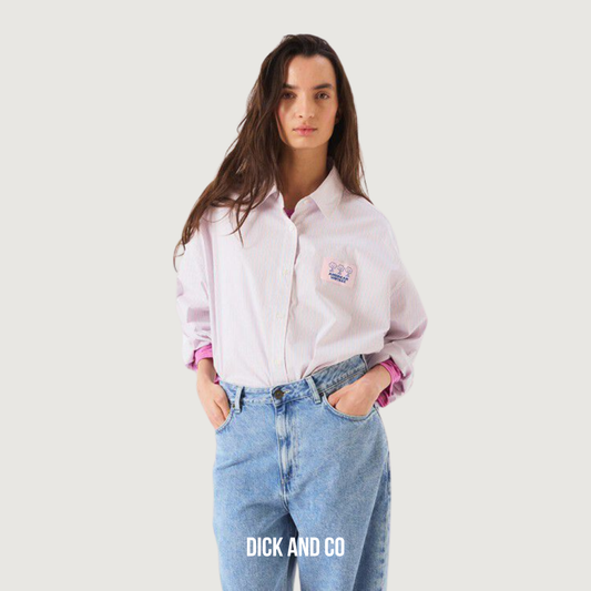 AMERICAN VINTAGE Soabird hemd in de kleur roze (zachte strepen)