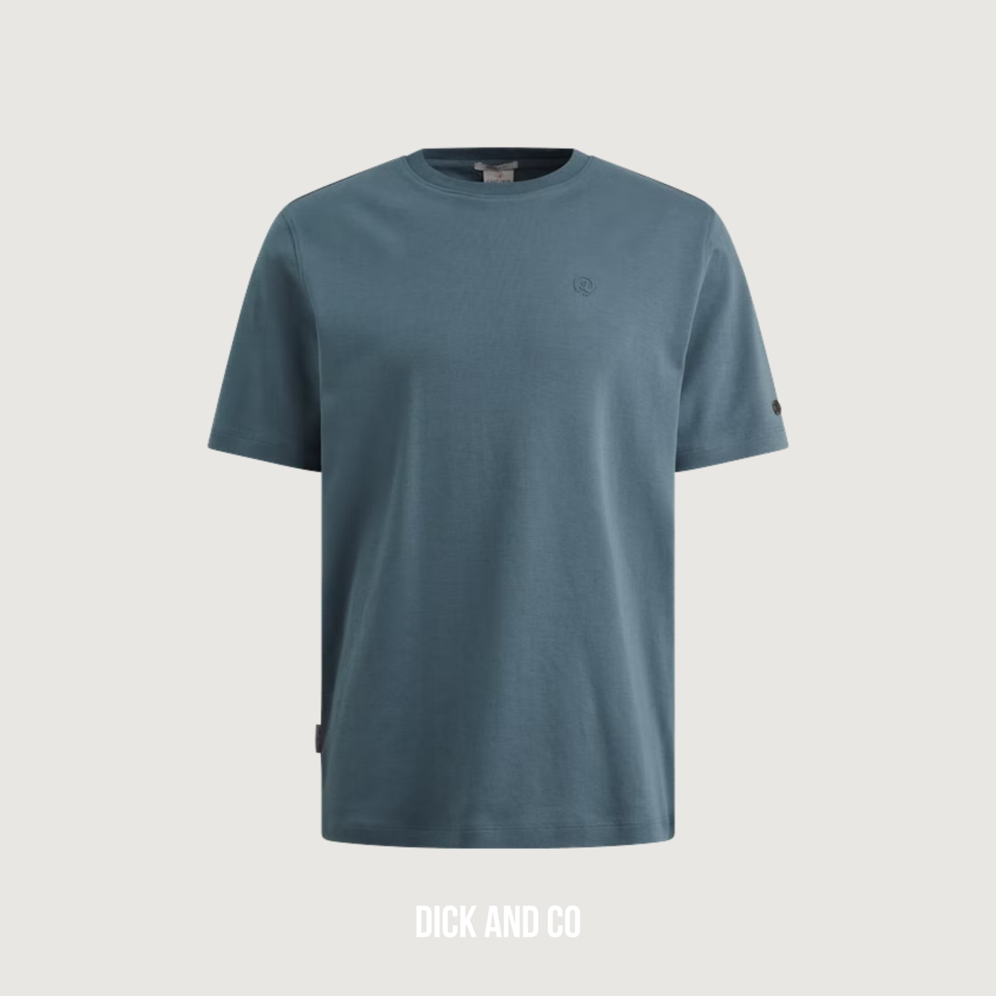 CAST IRON T-shirt van interlock jersey in de kleur blauw (oceanview)
