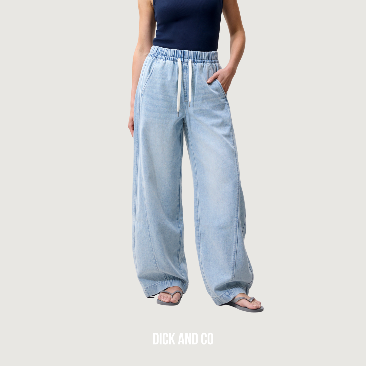CATWALK JUNKIE Barrel fit jogger broek in de kleur blauw (light blue)