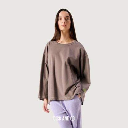 AMERICAN VINTAGE Fizvalley t-shirt in de kleur bruin (vintage as)