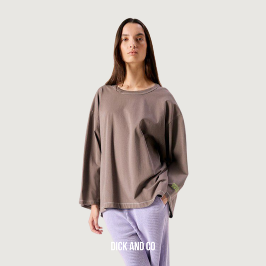 AMERICAN VINTAGE Fizvalley t-shirt in de kleur bruin (vintage as)