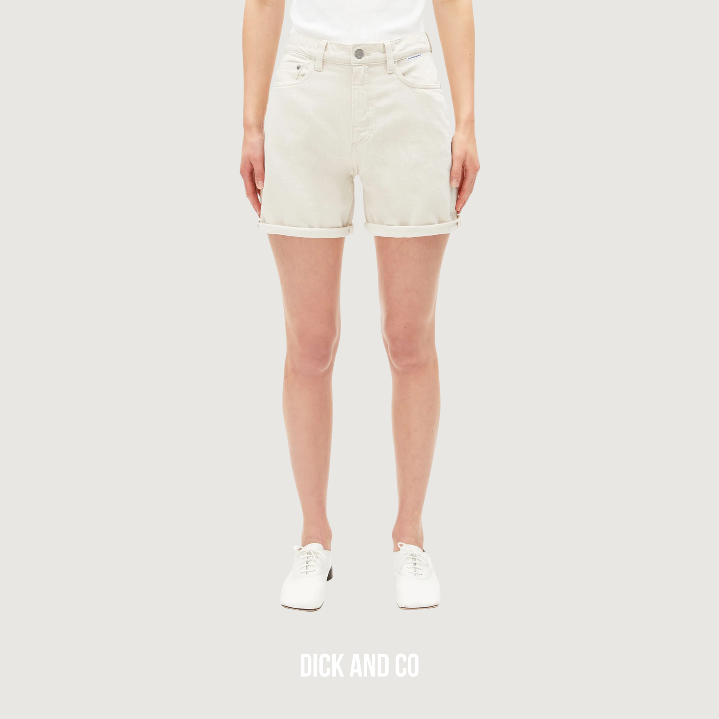 ARMED ANGELS Sheaari High Waist Spijkershort short in de kleur beige (undyed)