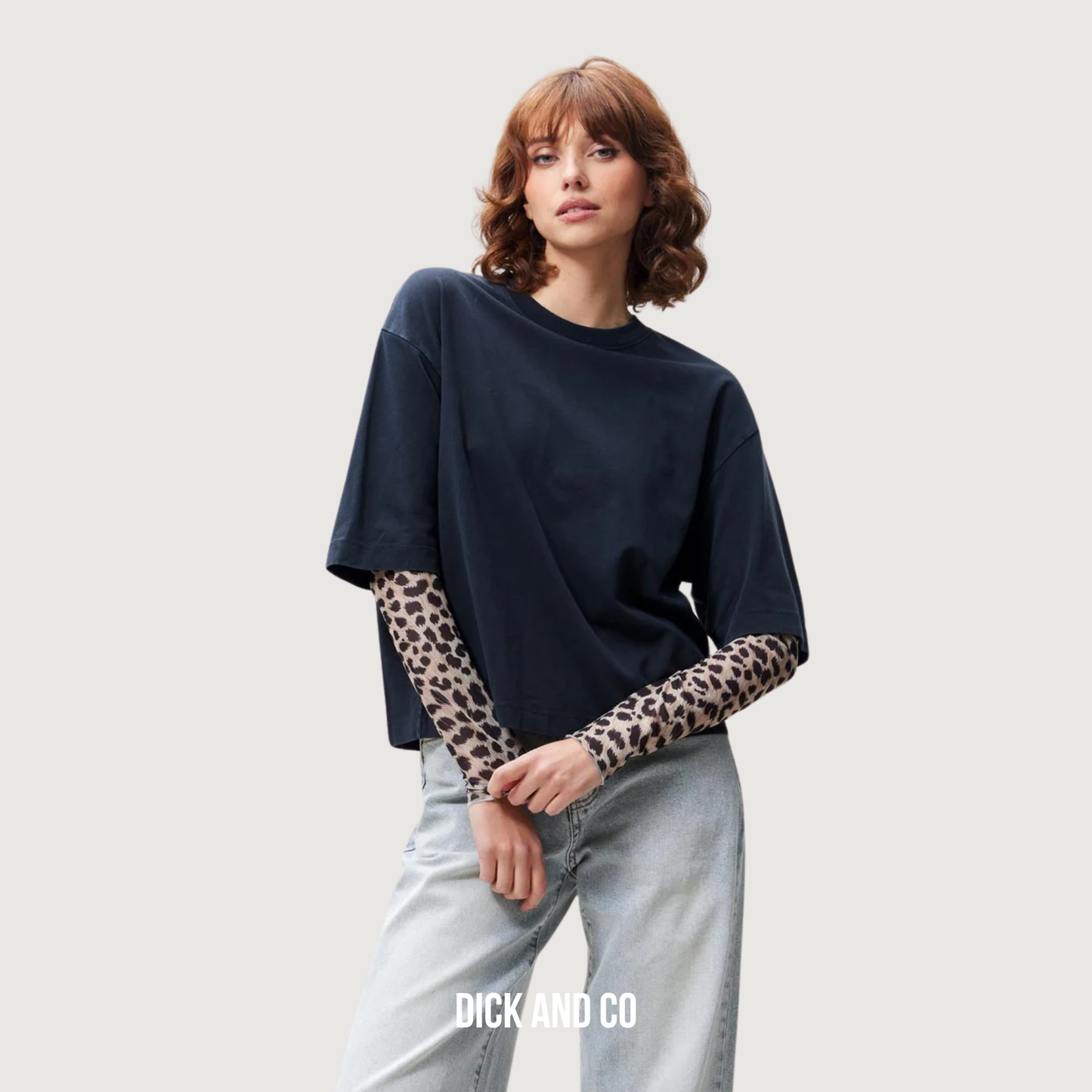 T-shirt met mesh long sleeves