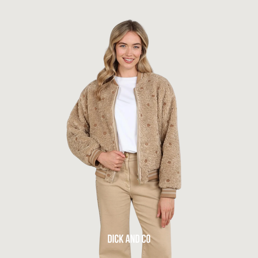 NUKUS Henny Jacket Dots jas in de kleur beige (sand)