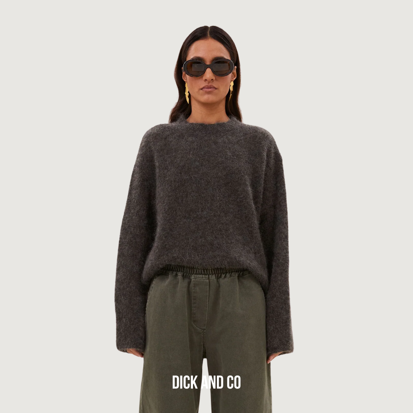 BY-BAR Vasile Pullover in de kleur groen (moss brown)