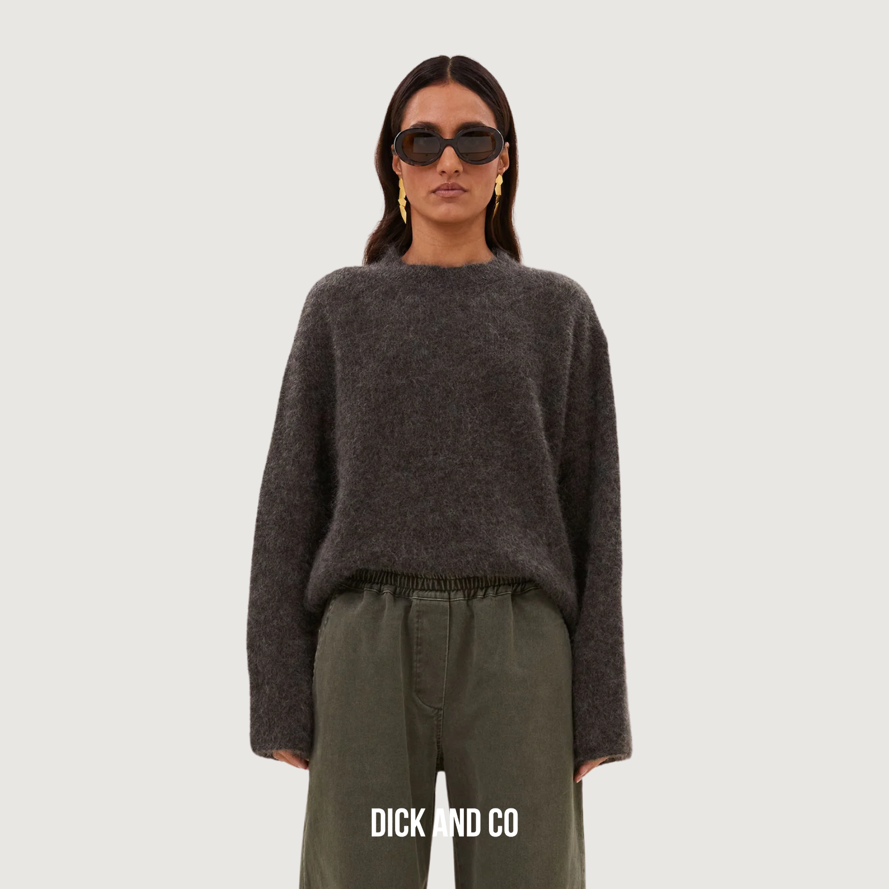 BY-BAR Vasile Pullover in de kleur groen (moss brown)