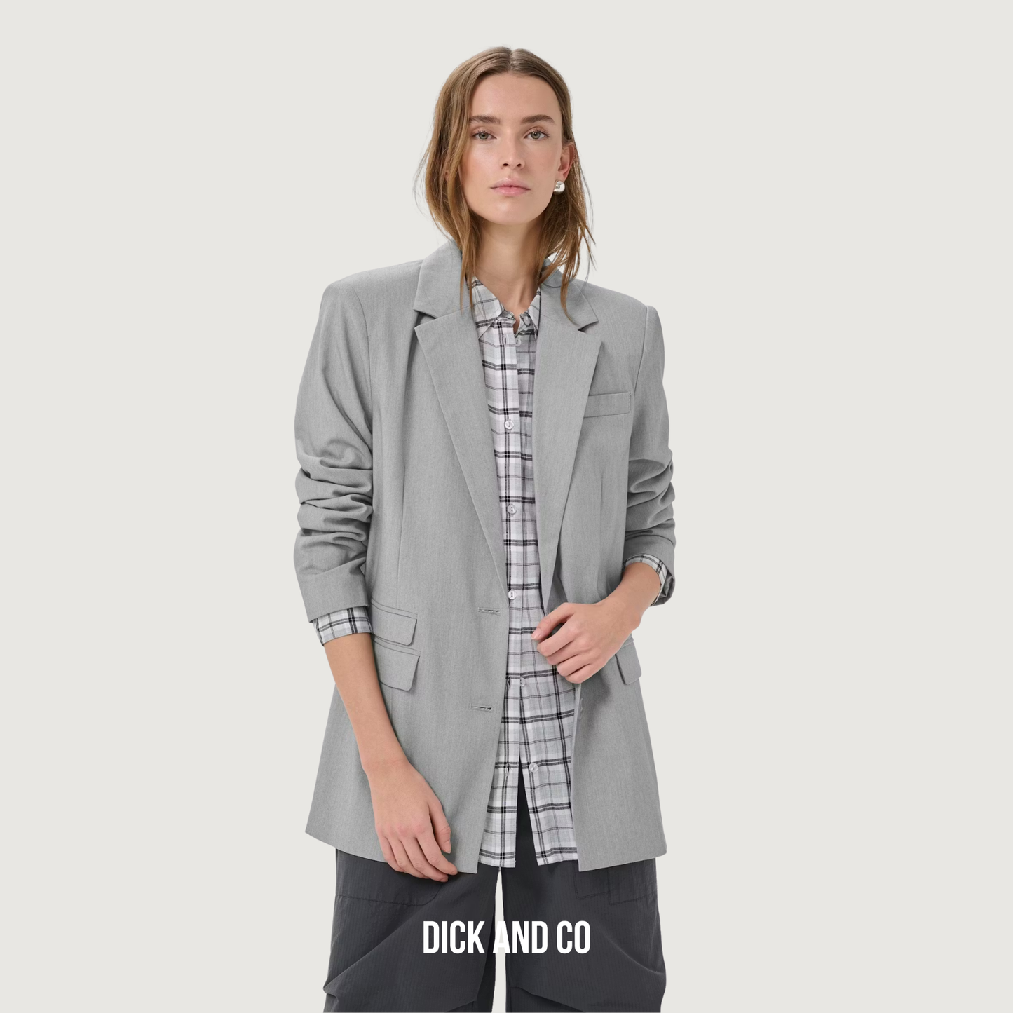 MY ESSENTIAL WARDROBE MWHanna blazer in de kleur grijs (light grey melange)