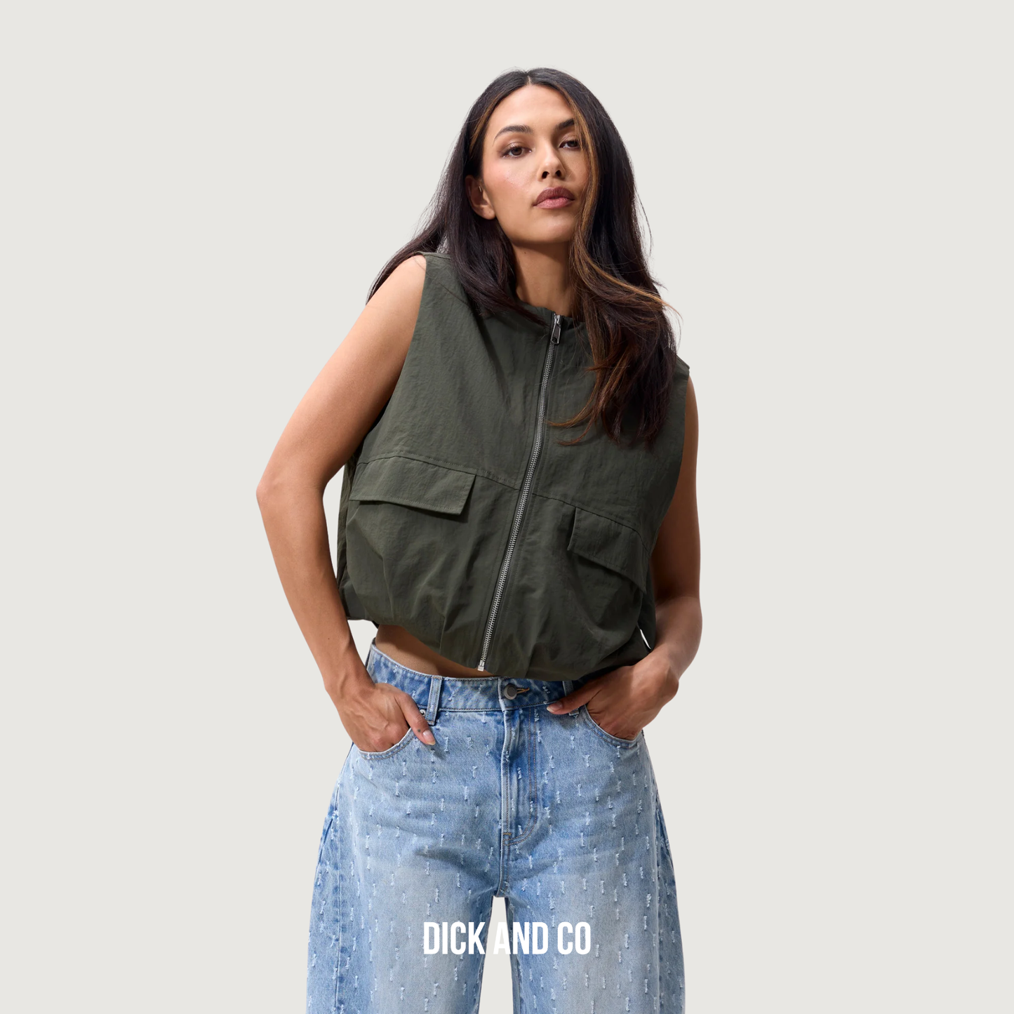 CATWALK JUNKIE Bodywarmer in de kleur groen (mountain view)
