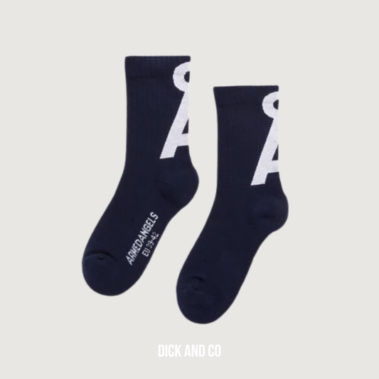 ARMED ANGELS Saamus Short Sokken accessoires in de kleur blauw (tinted navy-white)