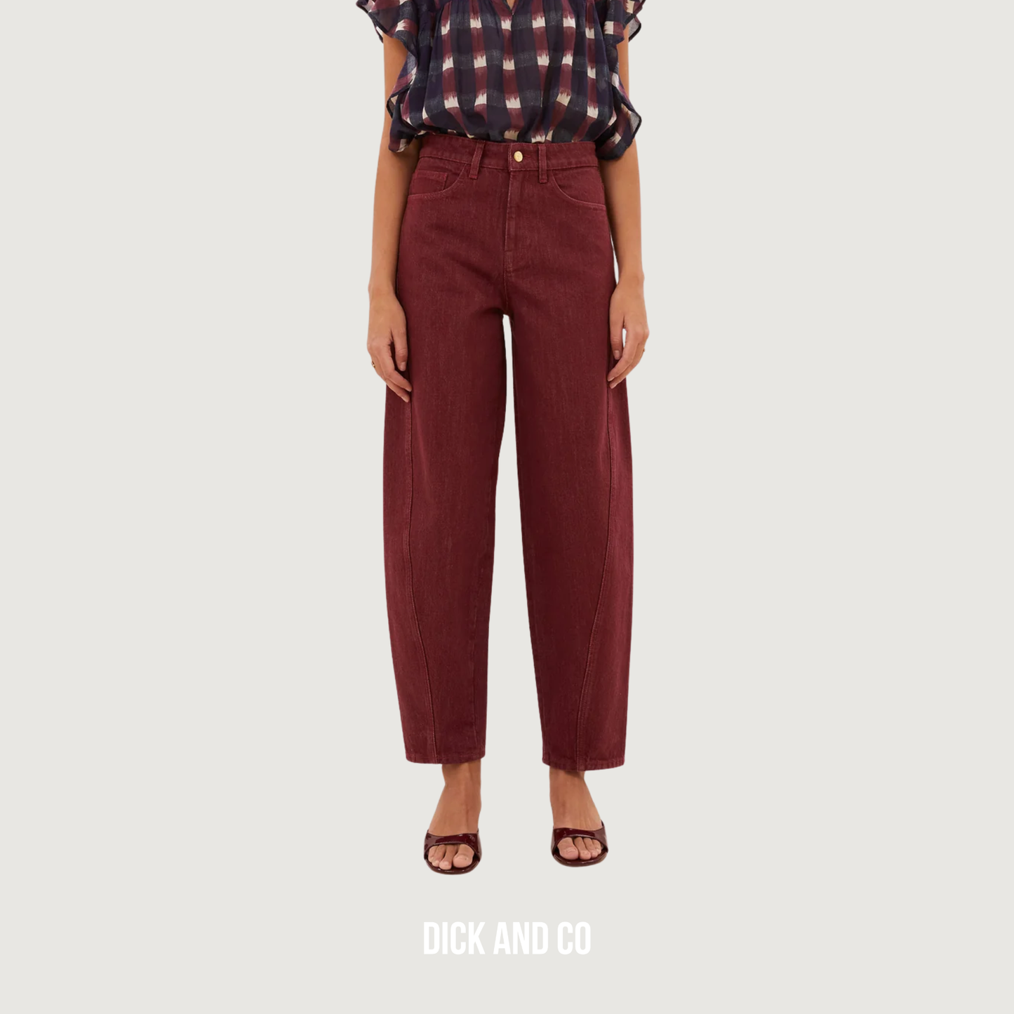 BY-BAR Begum Jeans in de kleur rood (wine)