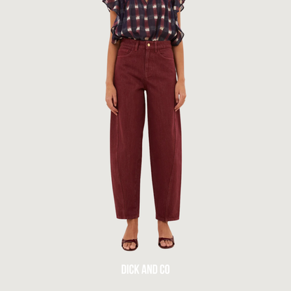 BY-BAR Begum Jeans in de kleur rood (wine)