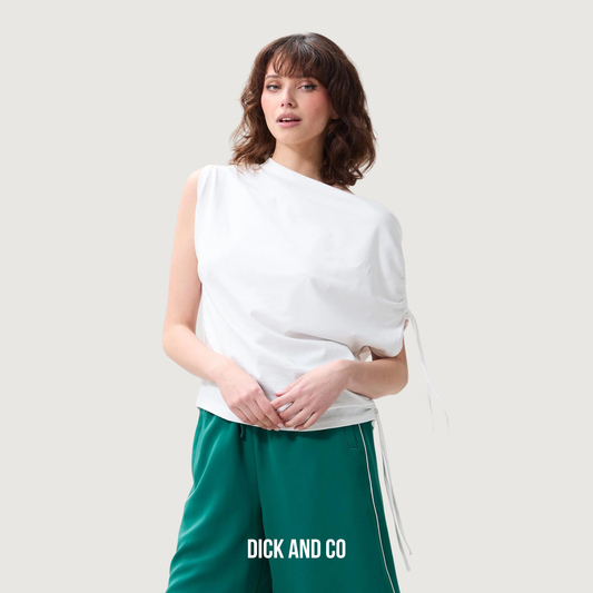 CATWALK JUNKIE Asymmetric strap top in de kleur wit (off white)