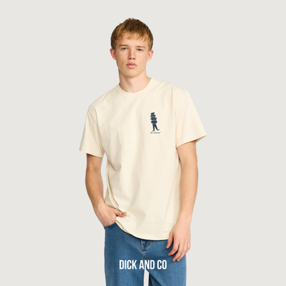 RVLT Printed t-shirt in de kleur beige (offwhite)