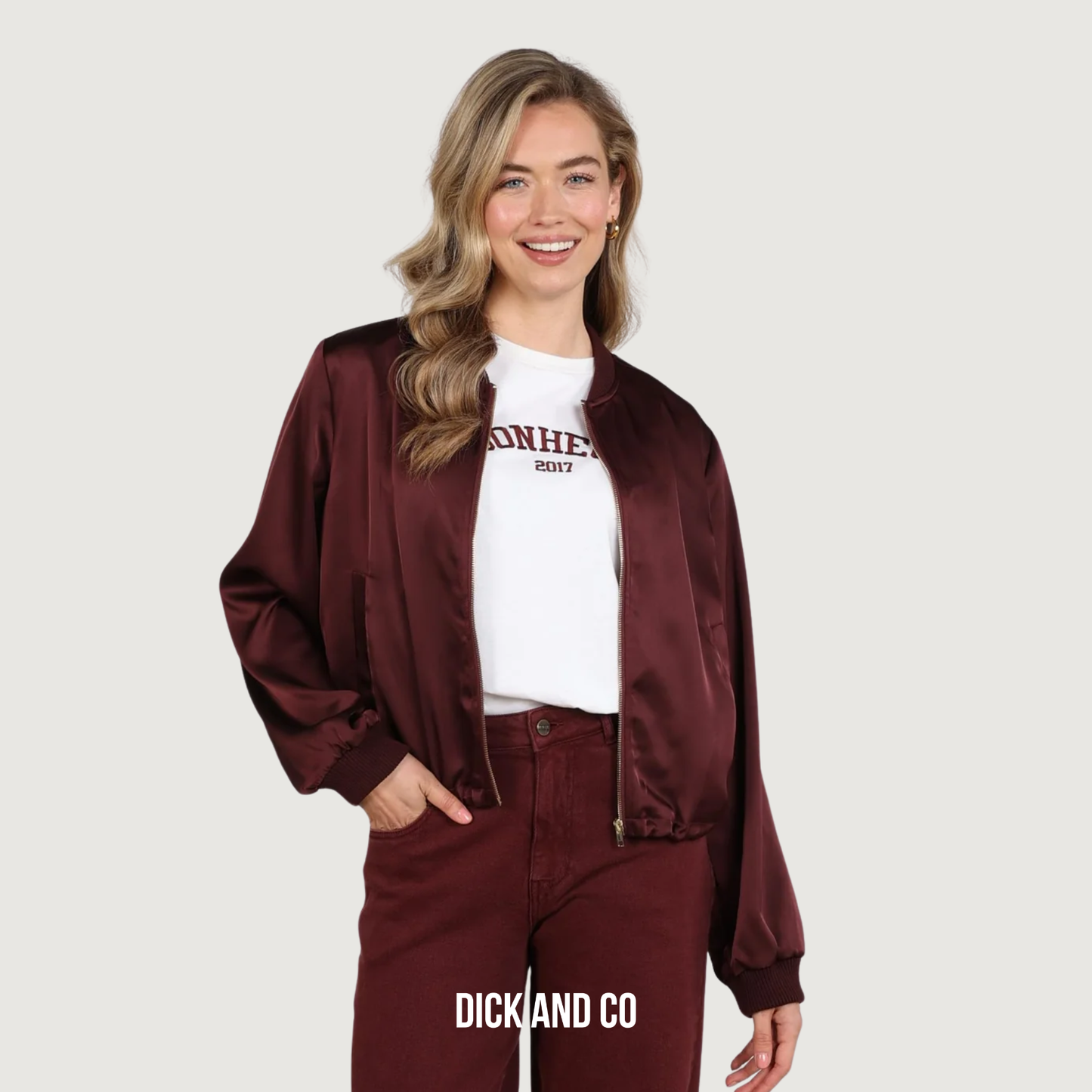 NUKUS Dena Jacket Shiny jas in de kleur paars (cherry)