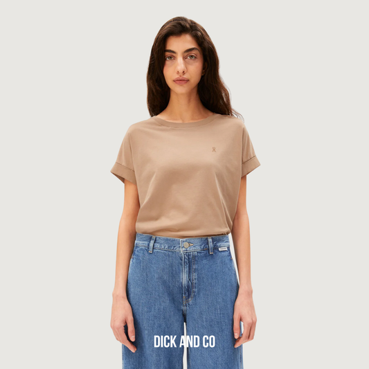 ARMED ANGELS Idaara t-shirt in de kleur beige (true camel)