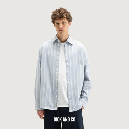 BUTCHER OF BLUE Donnie Multi Stripe shirt overhemd in de kleur blauw (shark blue)