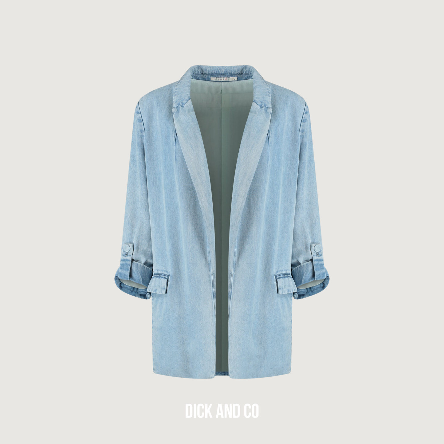 FLORÈZ Georgie jacket blazer in de kleur blauw (light blue)