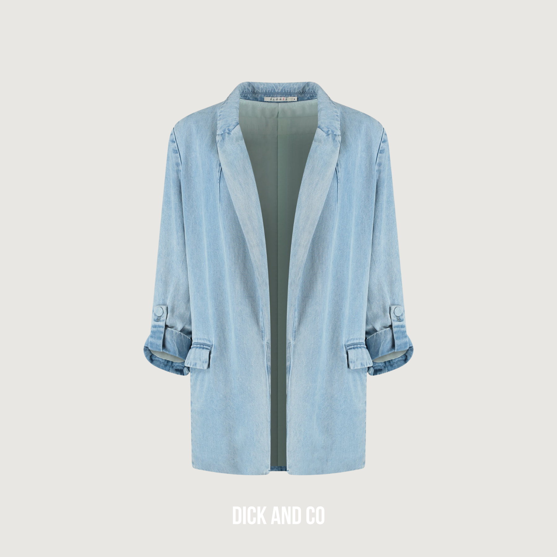FLORÈZ Georgie jacket blazer in de kleur blauw (light blue)
