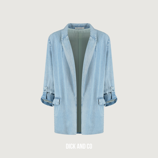 FLORÈZ Georgie jacket blazer in de kleur blauw (light blue)