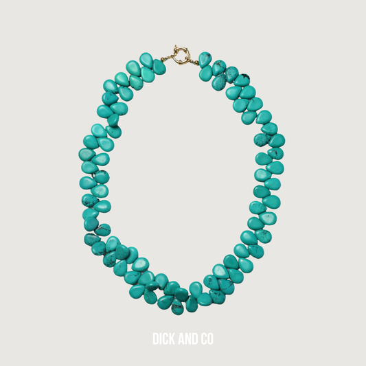 BONNIE STUDIOS Moos Ketting in de kleur blauw (turquoise)