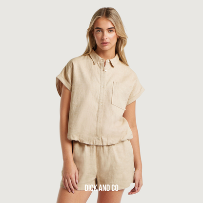 CIRCLE OF TRUST Kelly blouse in de kleur beige (safari tan)