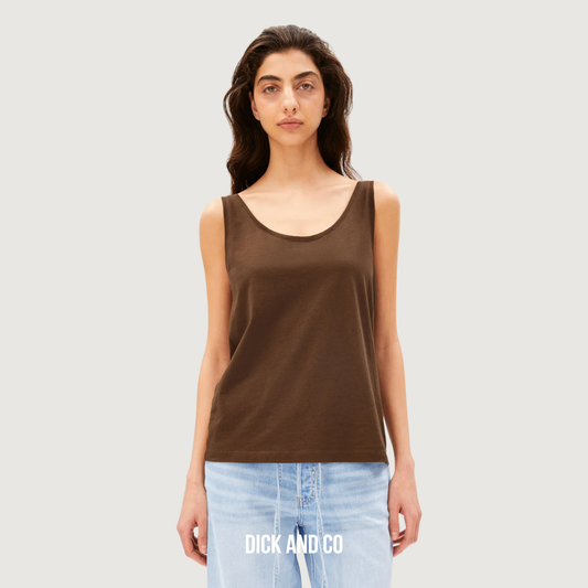 ARMED ANGELS Linnenmix top in de kleur bruin (dried palm)