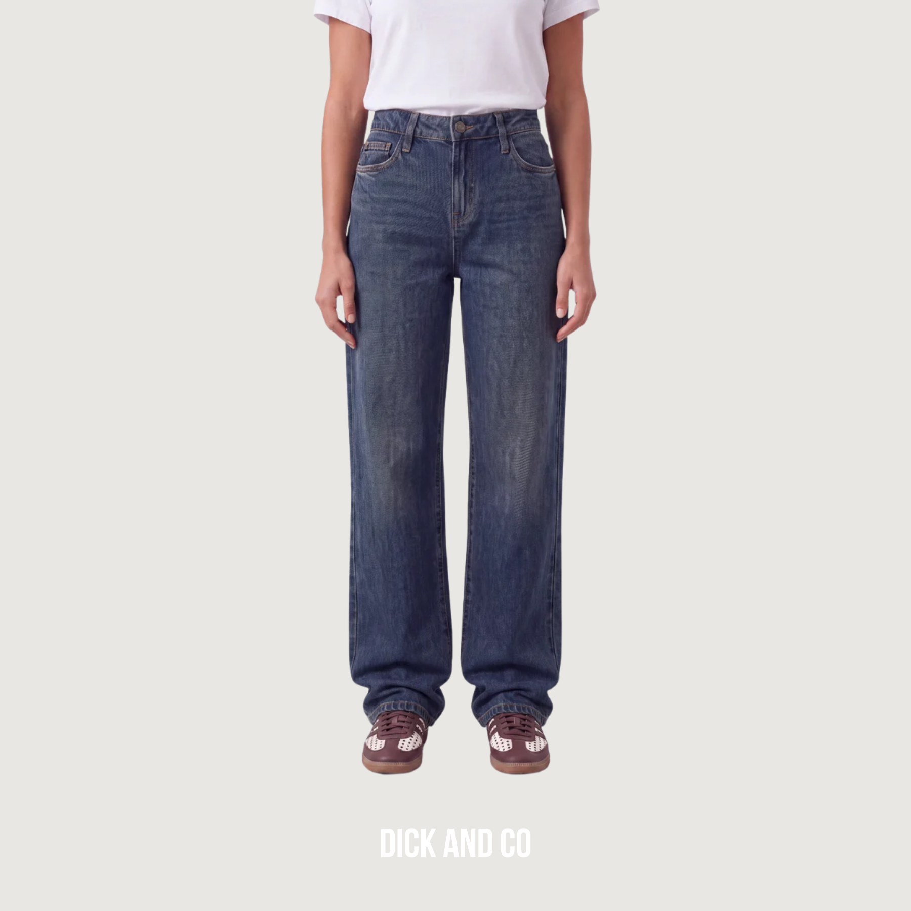 FLORÈZ Sophie Straight jeans in de kleur blauw (vintage blue)
