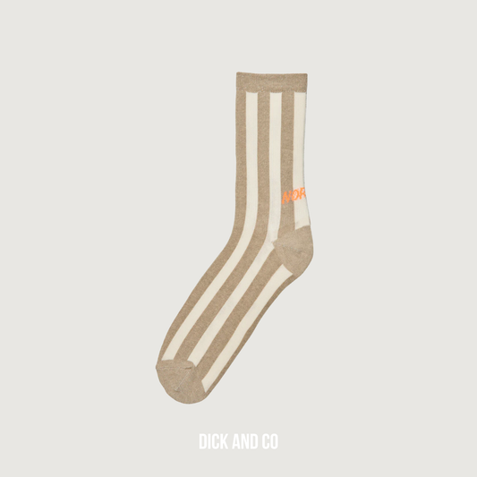 MADS NORGAARD Antonella Sock Single sokken in de kleur beige (agate grey)