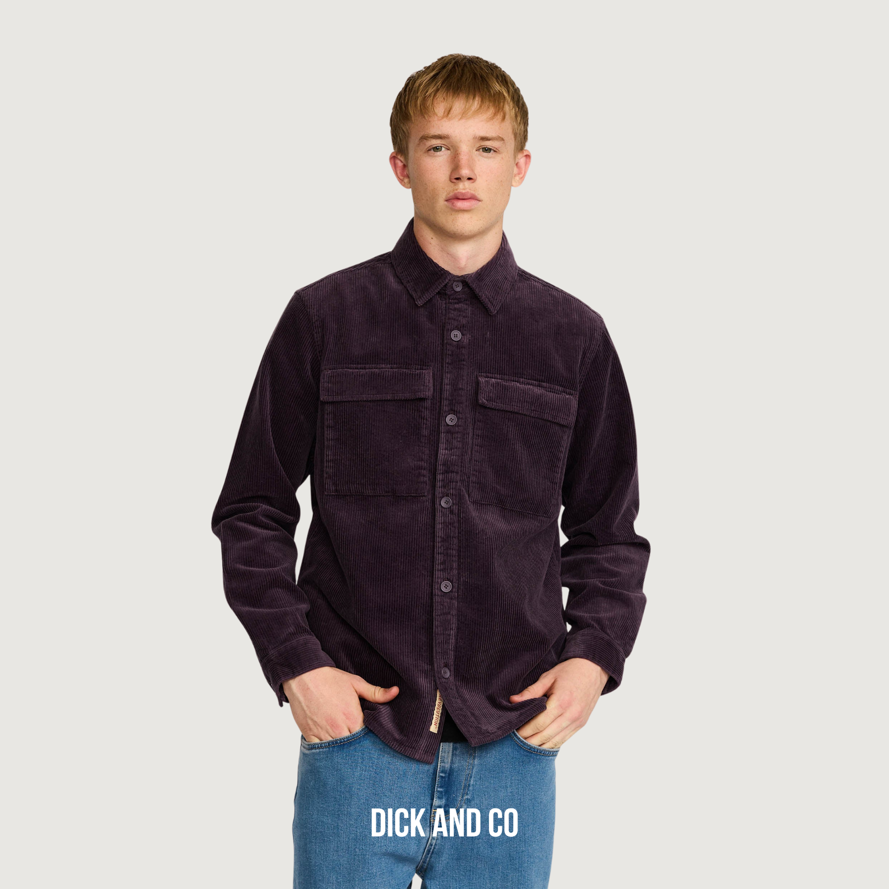 RVLT Utility shirt in de kleur paars (darkpurple)
