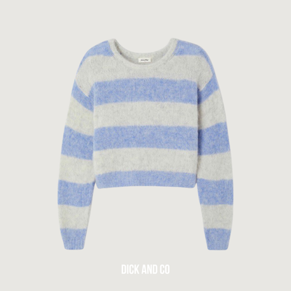 AMERICAN VINTAGE Niby trui in de kleur blauw (bevroren strepen)