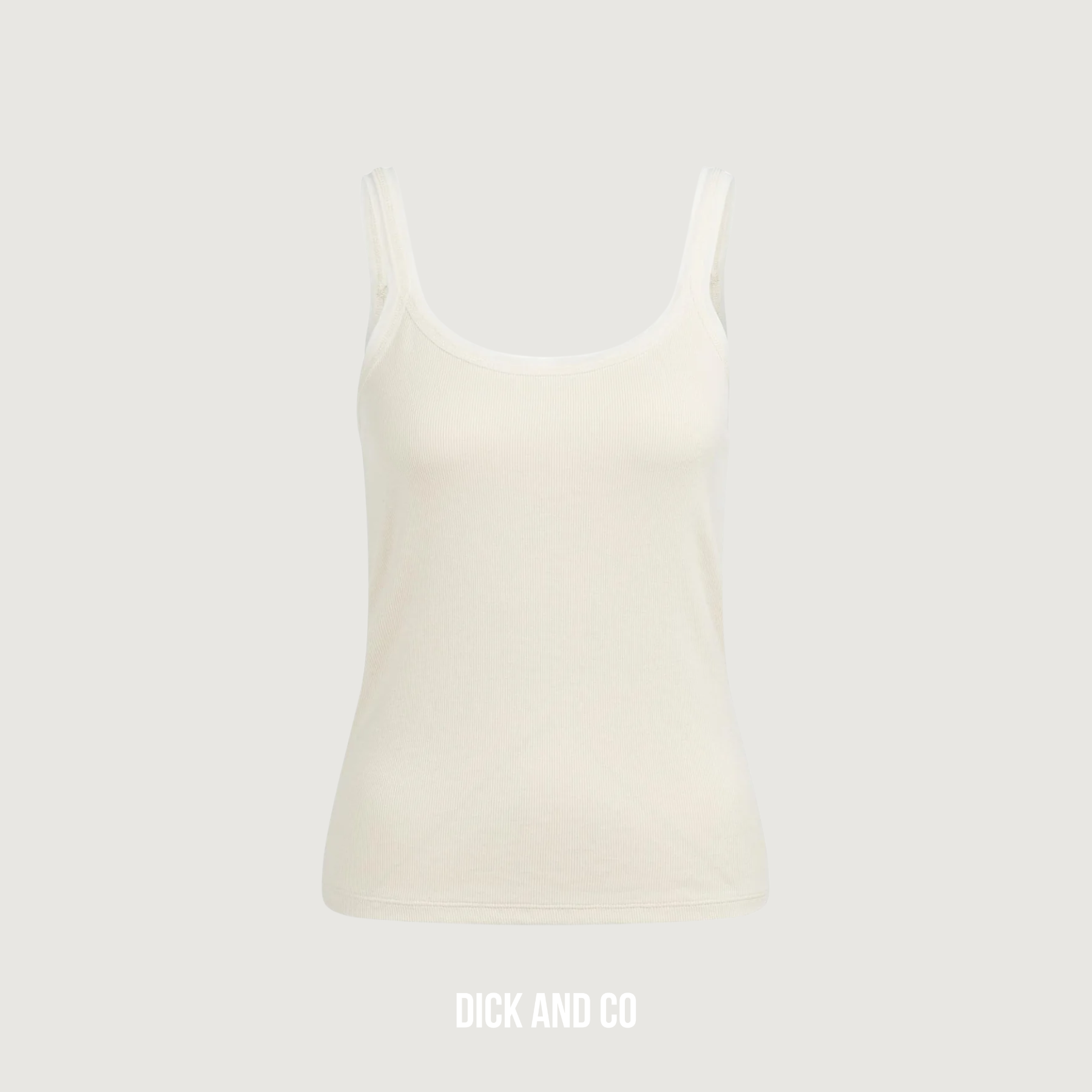 YAYA Singlet met mesh halsafwerking in de kleur beige