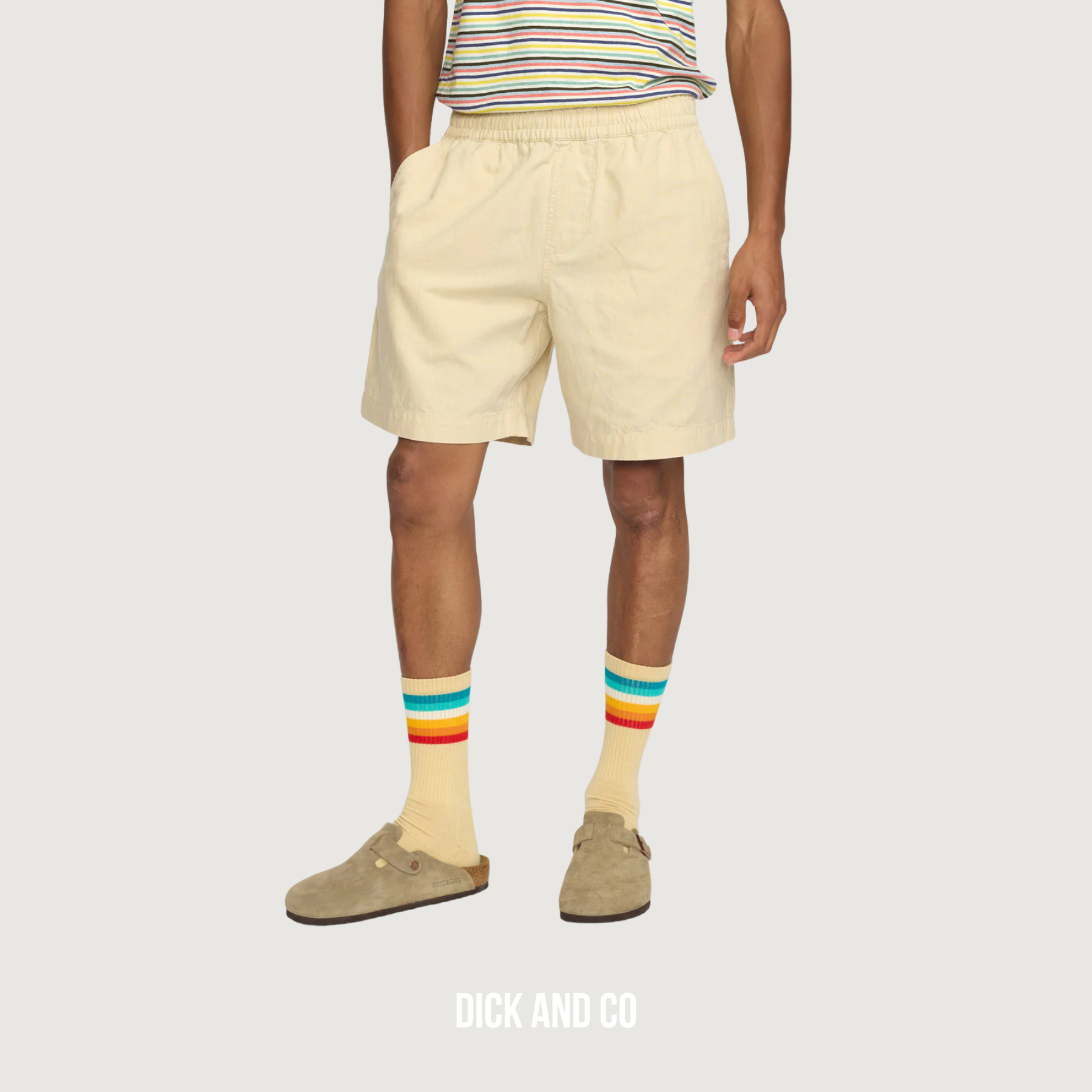 RVLT Linen short in de kleur beige (offwhite)