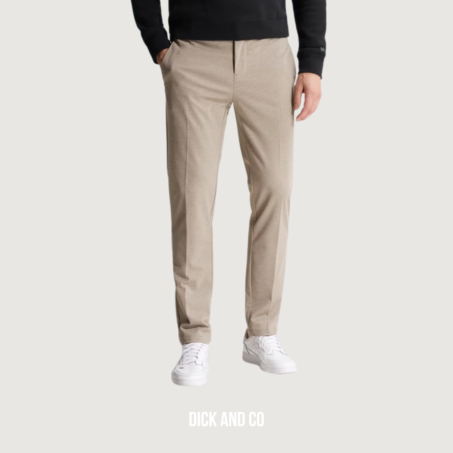 CAST IRON Cylas tapered fit chino in de kleur beige (aluminum)
